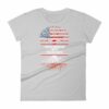 Proud American With Polish Roots Heritage Woman's T-Shirt - Image 11