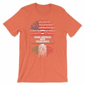 Proud American with Italian Roots Heritage T-Shirt - Image 13