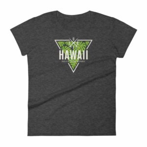 Hawaii State Cool Crossed Surfboards Tropical Woman's T-Shirt - Image 3