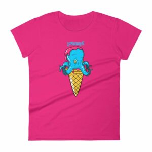 Yummy Octopus Ice Cream Cone Funny Sea Life Woman's T-Shirt - Image 17