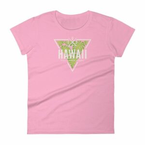Hawaii State Cool Crossed Surfboards Tropical Woman's T-Shirt - Image 15