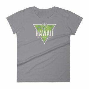 Hawaii State Cool Crossed Surfboards Tropical Woman's T-Shirt - Image 5