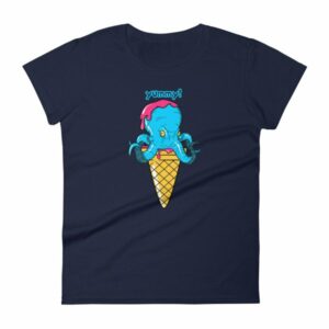 Yummy Octopus Ice Cream Cone Funny Sea Life Woman's T-Shirt - Image 5