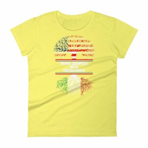 Proud American with Italian Roots Heritage Woman's T-Shirt - Image 12
