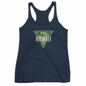 Hawaii State Cool Crossed Surfboards Tropical Women's Racerback Tank - Image 5