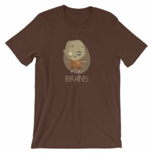 Zombie Brains Cute Funny Creepy Halloween T-Shirt - Image 4