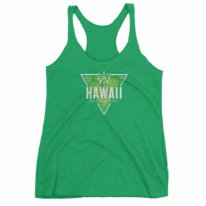 Hawaii State Cool Crossed Surfboards Tropical Women's Racerback Tank - Image 10