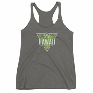 Hawaii State Cool Crossed Surfboards Tropical Women's Racerback Tank - Image 4