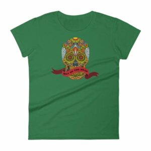 Day of the Dead Sugar Skull Dia de los Muertos Woman's T-Shirt - Image 9
