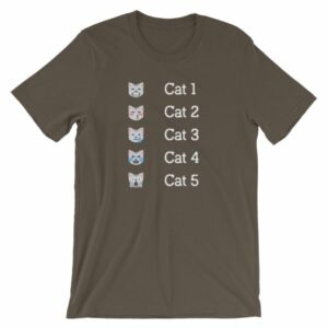 Hurricane Category Cat Scale Funny Cat lovers T-Shirt - Image 8
