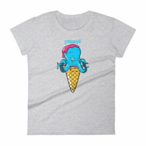 Yummy Octopus Ice Cream Cone Funny Sea Life Woman's T-Shirt - Image 8