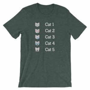 Hurricane Category Cat Scale Funny Cat lovers T-Shirt - Image 3