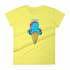 Yummy Octopus Ice Cream Cone Funny Sea Life Woman's T-Shirt - Image 13