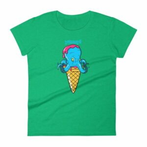 Yummy Octopus Ice Cream Cone Funny Sea Life Woman's T-Shirt - Image 11