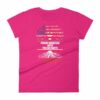 Proud American With Polish Roots Heritage Woman's T-Shirt - Image 16