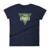Hawaii State Cool Crossed Surfboards Tropical Woman's T-Shirt - Image 4