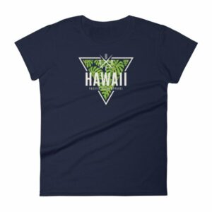 Hawaii State Cool Crossed Surfboards Tropical Woman's T-Shirt - Image 4