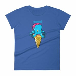 Yummy Octopus Ice Cream Cone Funny Sea Life Woman's T-Shirt - Image 10