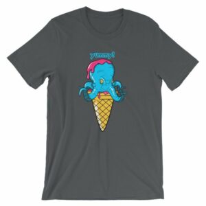 Yummy Octopus Ice Cream Cone Funny Sea Life T-Shirt - Image 6