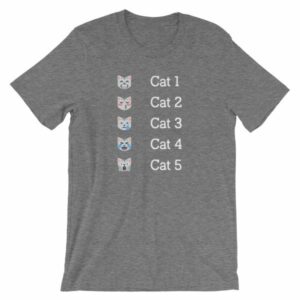 Hurricane Category Cat Scale Funny Cat lovers T-Shirt - Image 10