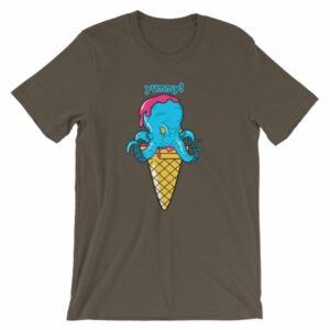 Yummy Octopus Ice Cream Cone Funny Sea Life T-Shirt - Image 8