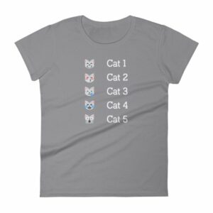 Hurricane Category Cat Scale Funny Cat lovers Women's T-Shirt - Image 5