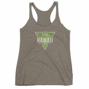 Hawaii State Cool Crossed Surfboards Tropical Women's Racerback Tank - Image 6
