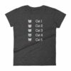 Hurricane Category Cat Scale Funny Cat lovers Women's T-Shirt - Image 3