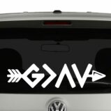 God Is Greater Than The Highs And Lows Arrow Vinyl Decal Sticker