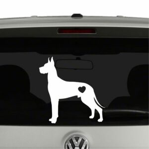 Great Dane Dog Puppy Heart Love Vinyl Decal Sticker