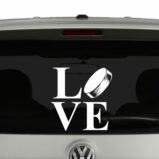 Love Hockey Hockey Puck Vinyl Decal Sticker