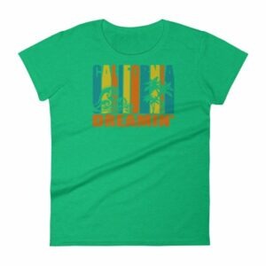 California Dreamin' Vintage Retro Style Sun and Surf Woman's T-Shirt - Image 11