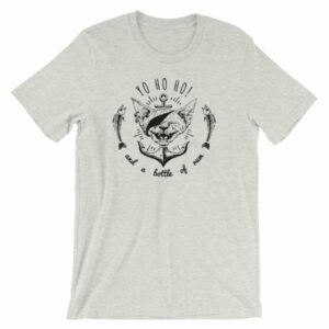 Pirate Cat Yo Ho Ho And A Bottle Of Rum Funny Cat T-Shirt - Image 9