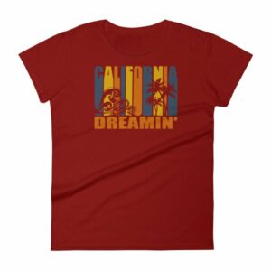 California Dreamin' Vintage Retro Style Sun and Surf Woman's T-Shirt - Image 15