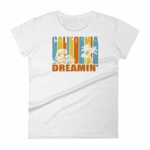California Dreamin' Vintage Retro Style Sun and Surf Woman's T-Shirt
