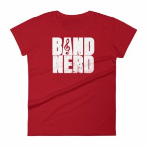 Band Nerd Funny Marching Band Geek Treble Clef Woman's T-Shirt - Image 17