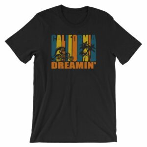 California Dreamin' Vintage Retro Style Sun and Surf T-Shirt