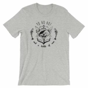 Pirate Cat Yo Ho Ho And A Bottle Of Rum Funny Cat T-Shirt - Image 6