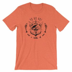 Pirate Cat Yo Ho Ho And A Bottle Of Rum Funny Cat T-Shirt - Image 13