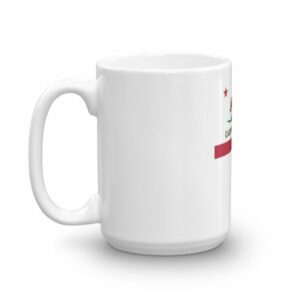 California Republic Surfing Bear State Flag Coffee Mug - Image 5