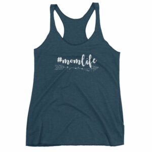#MomLife Mommy Boho Arrows Mom Life Hashtag Women's Racerback Tank - Image 3
