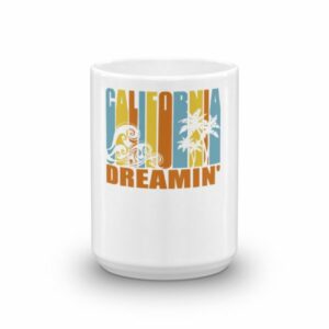 California Dreamin' Vintage Retro Style Sun and Surf Coffee Mug - Image 6