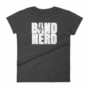 Band Nerd Funny Marching Band Geek Treble Clef Woman's T-Shirt - Image 3