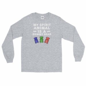 My Spirit Animal Is A Gummy Bear Fun Colorful Candy Long Sleeve T-Shirt - Image 5