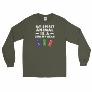 My Spirit Animal Is A Gummy Bear Fun Colorful Candy Long Sleeve T-Shirt - Image 3