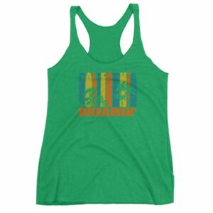 California Dreamin' Vintage Retro Style Sun and Surf Women's Racerback Tank - Image 10