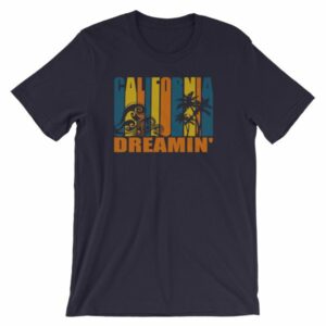California Dreamin' Vintage Retro Style Sun and Surf T-Shirt - Image 7