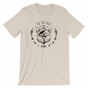Pirate Cat Yo Ho Ho And A Bottle Of Rum Funny Cat T-Shirt - Image 8