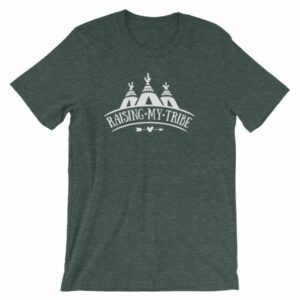Raising My Tribe Boho Mom Dad Life Family T-Shirt - Image 4