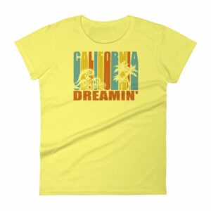 California Dreamin' Vintage Retro Style Sun and Surf Woman's T-Shirt - Image 13